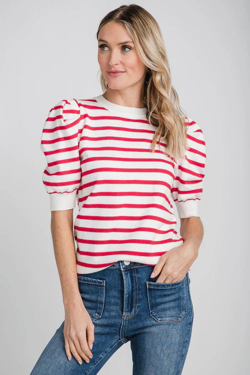 Vine and Love Striped Crewneck Sweater | Social Threads