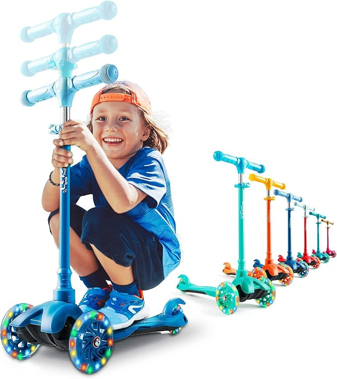 Kicksy - Kids Scooter - Toddler Scooter for Kids 2-5 Adjustable Height - 3 Wheel Scooter for Kids... | Amazon (US)