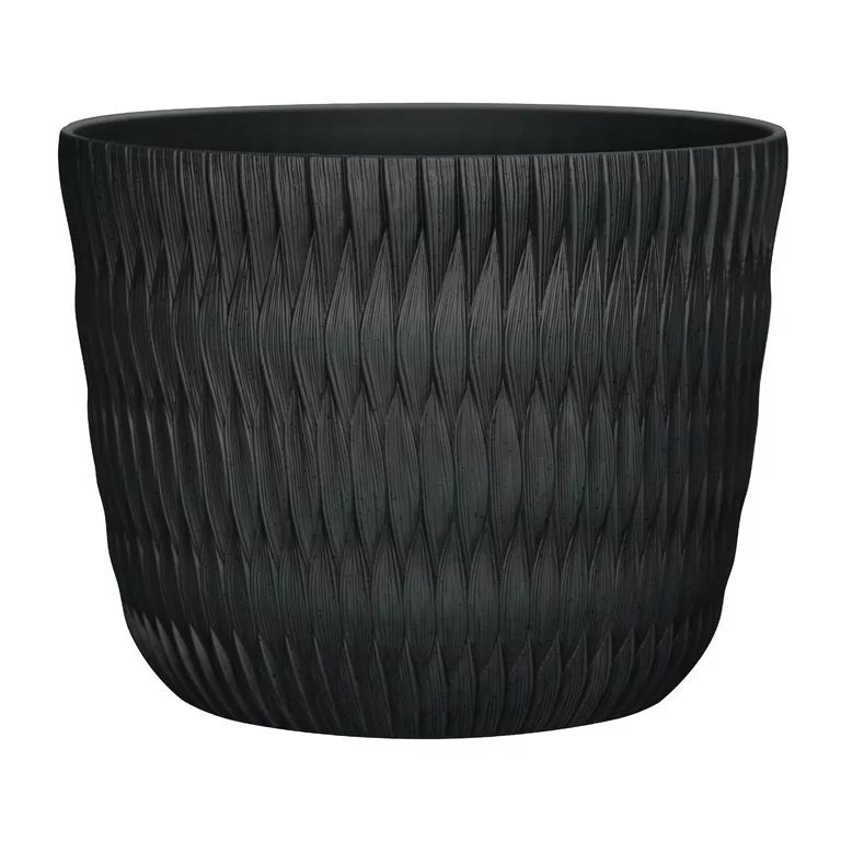 Better Homes & Gardens Carly Black Resin Planter, 15.9in x 15.9in x 12.5in | Walmart (US)