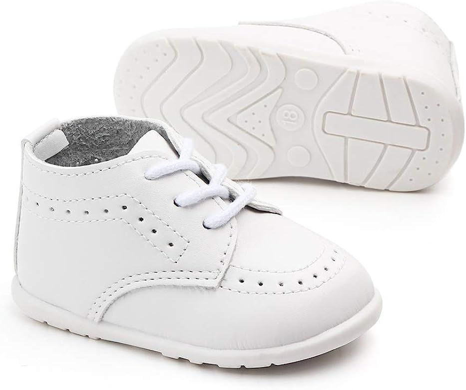 Infant Baby Boys Girls Oxford Shoes PU Leather Wedding Loafers Brogue Toddler Baptism Dress Shoes Fi | Amazon (US)