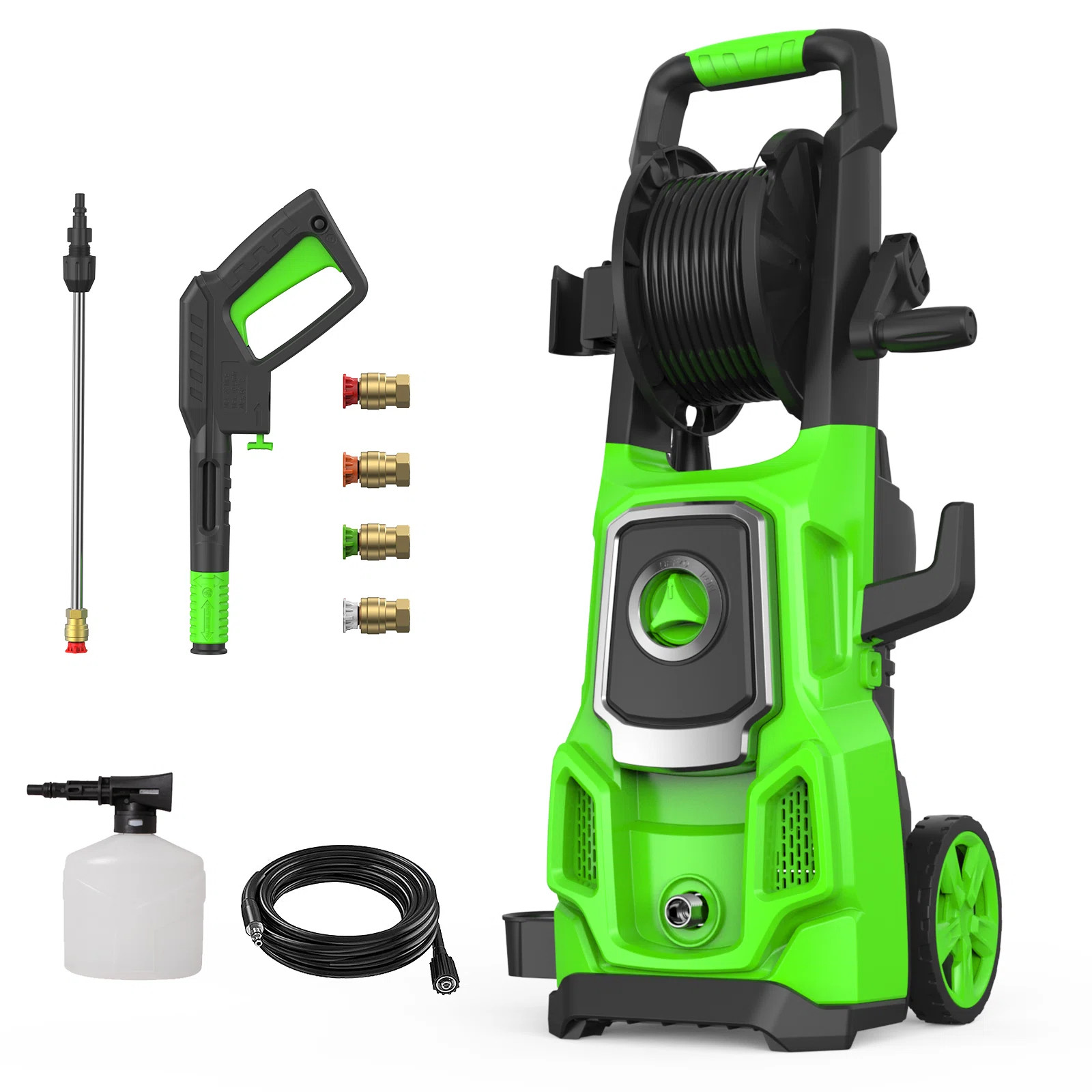 4200psi Max 3.0 Gpm Electric High Pressure Washer, Power Washer With Hose Reel, Car Wash Machine ... | Wayfair North America