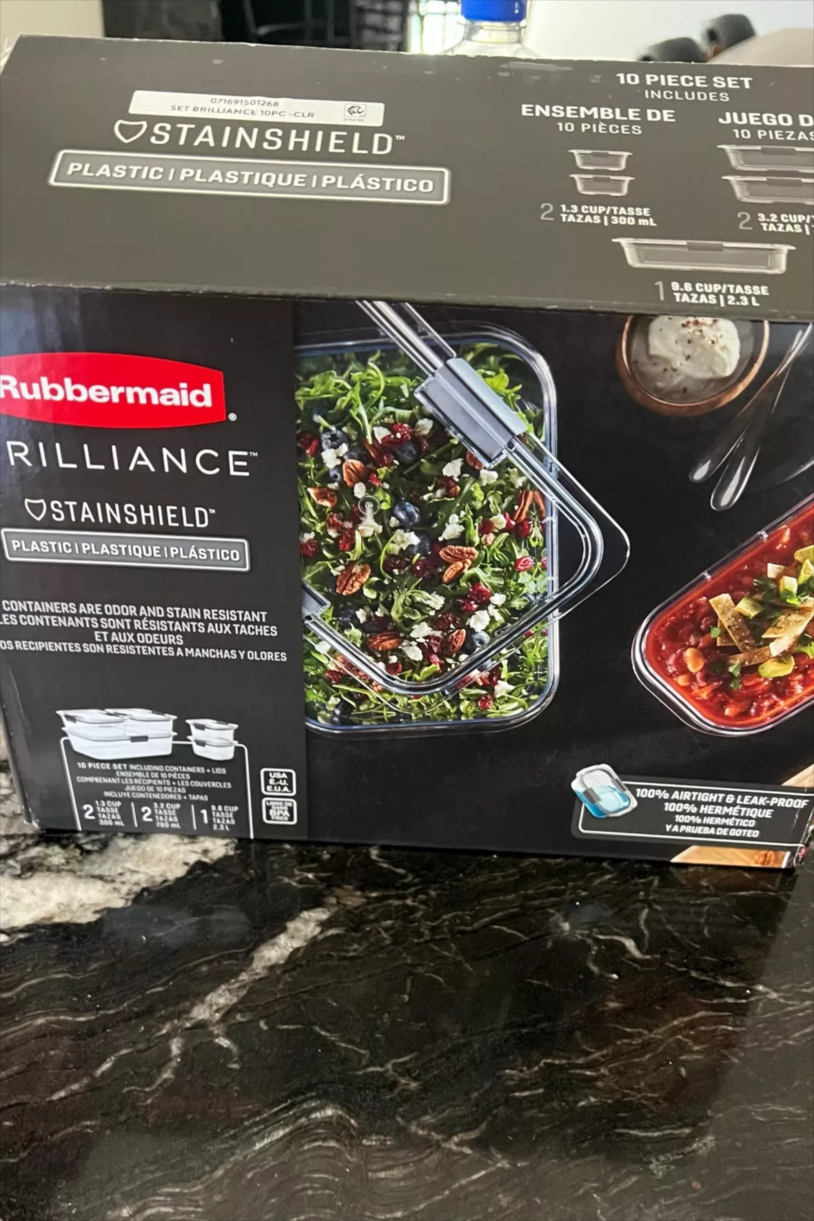 Rubbermaid 10pc Brilliance Leak Proof Food Storage Containers with Airtight  Lids
