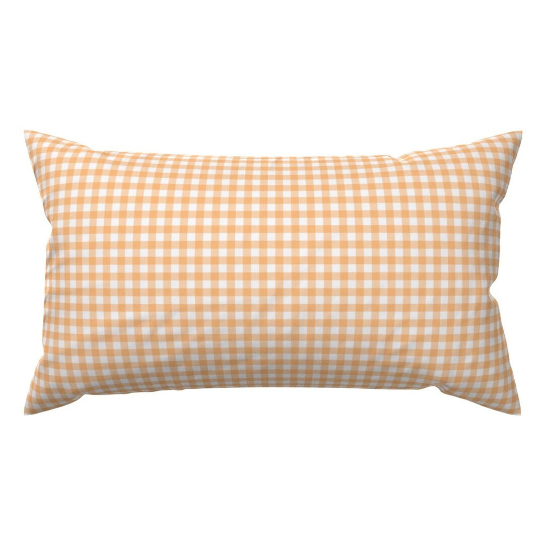 Orange Accent Pillow  Orange Gingham by Ginaanne  Gingham - Etsy | Etsy (US)