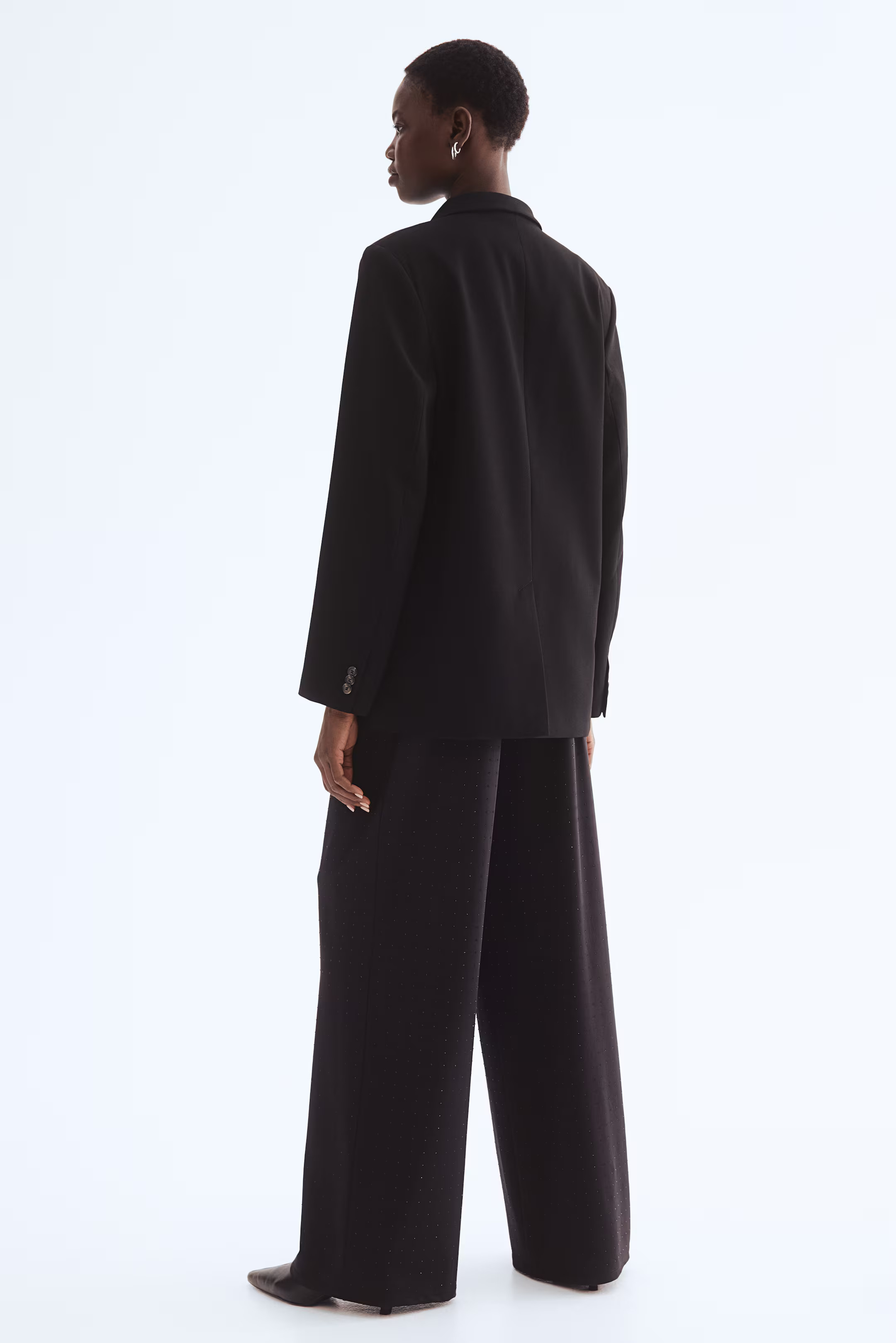 Rhinestone-embellished jersey trousers | H&M (UK, MY, IN, SG, PH, TW, HK)