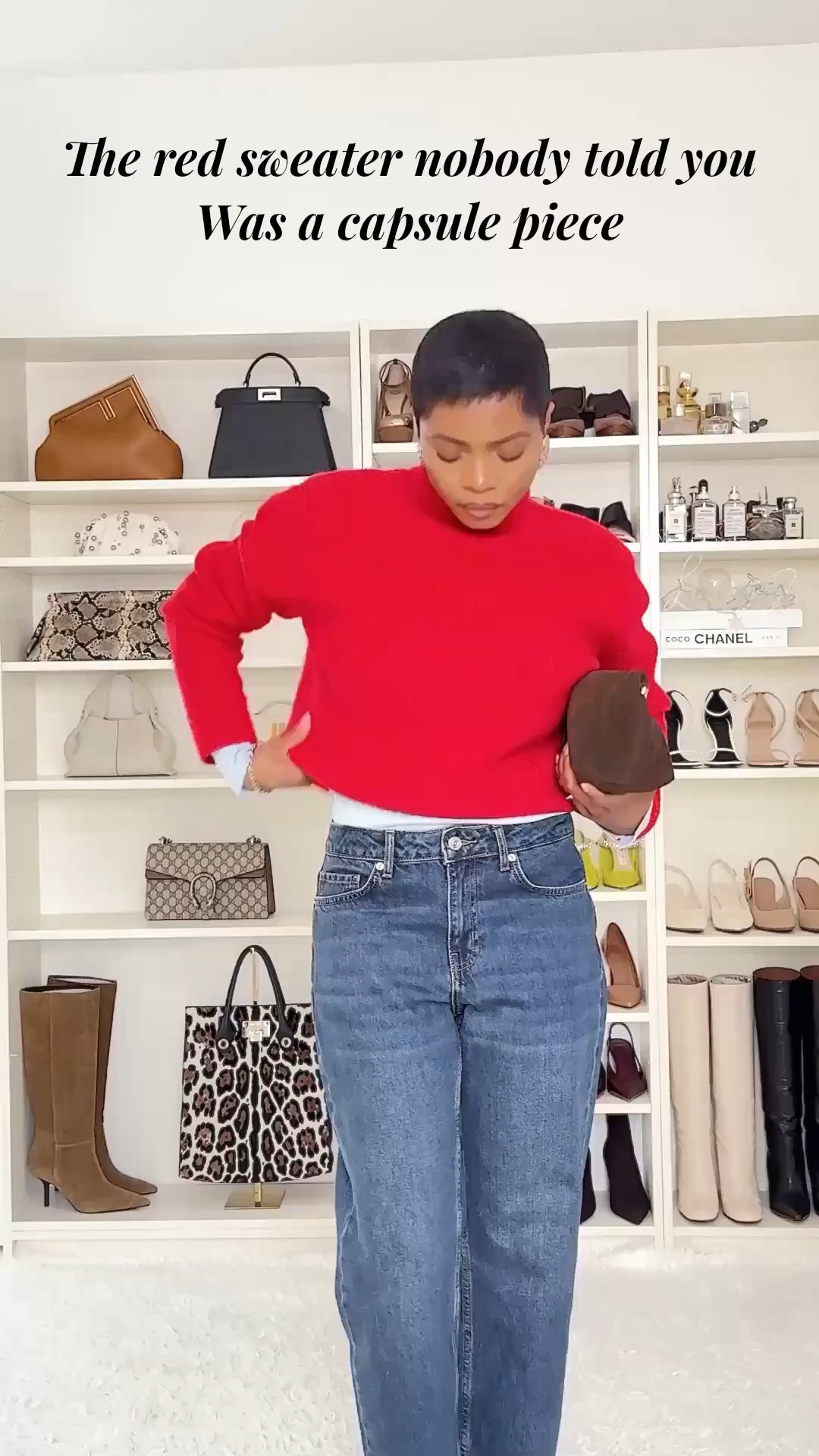 The red Knit Edit: Bold and elegant.❤️

The red chunky jnut that makes every outfit look intentional. Styled with a light blue knit, straight denim and matching red heels and a suede chocolate brown bag.

Spring outfits 2026, denim outfit, outfit ideas.

#LTKootd #LTKgrwm #LTKSeasonal