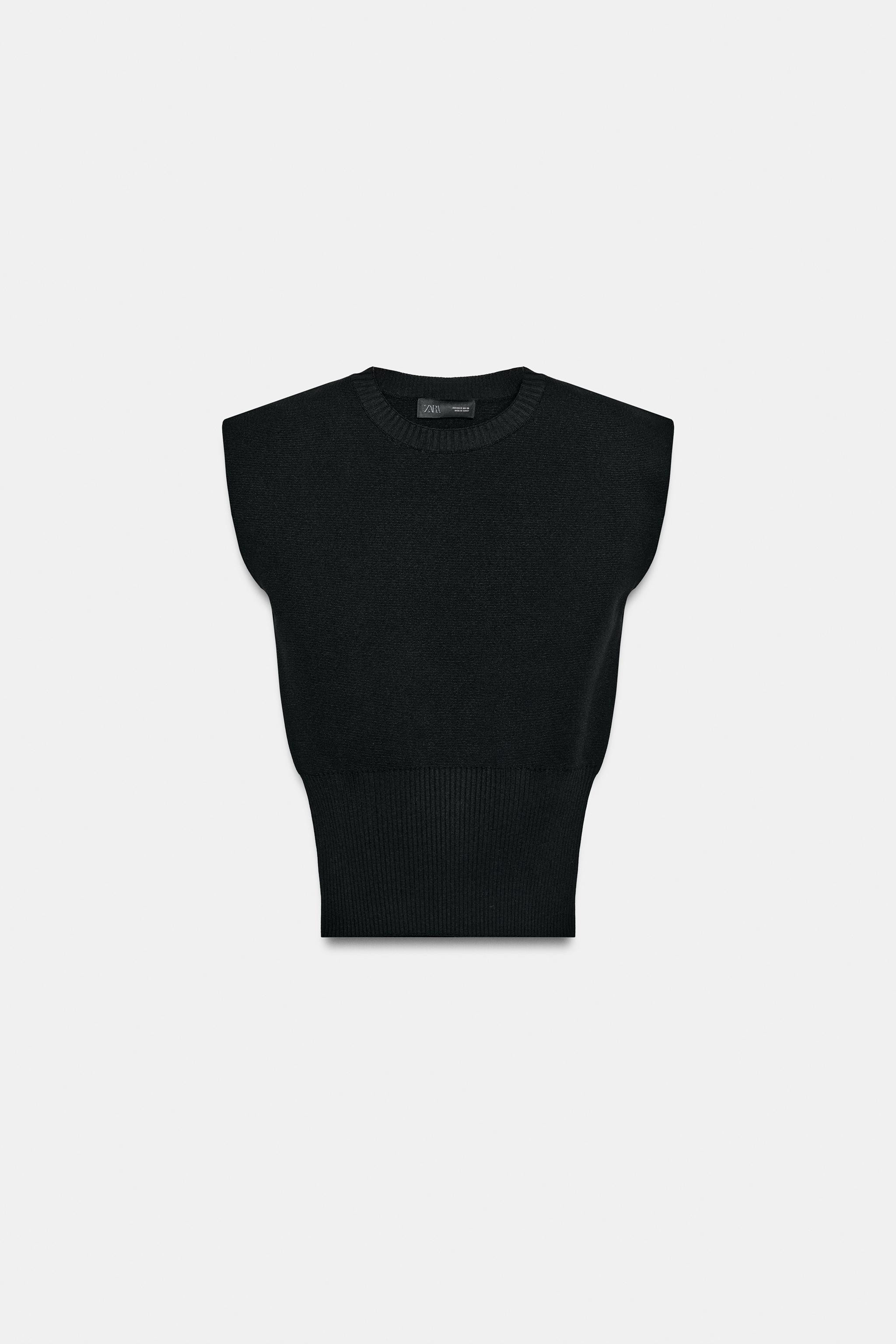SHOULDER PAD KNIT TOP | Zara US