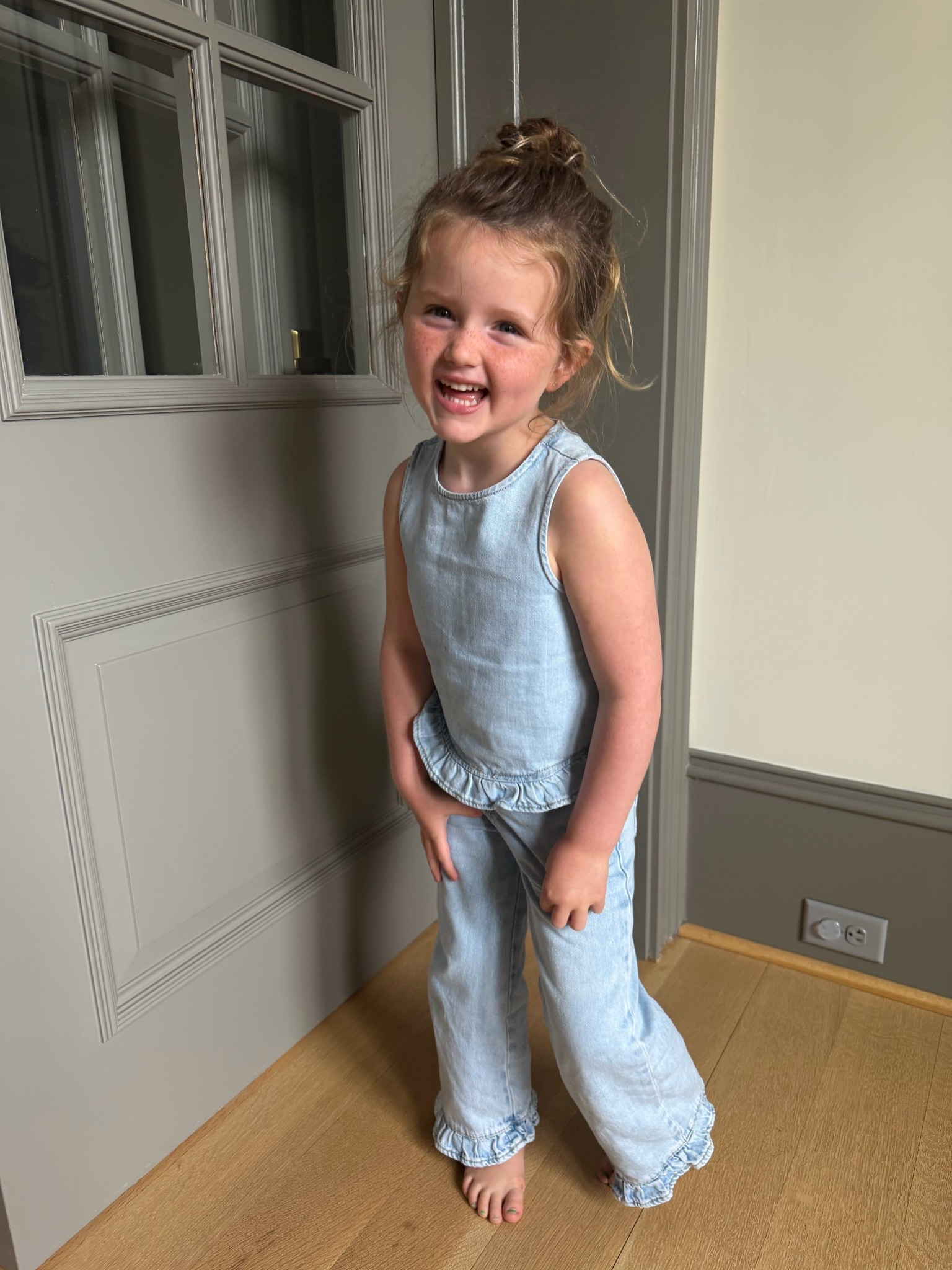Spring outfit, denim on denim

#LTKBaby #LTKootd #LTKKids