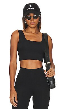 Commando Neoprene Squareneck Crop Top in Black from Revolve.com | Revolve Clothing (Global)