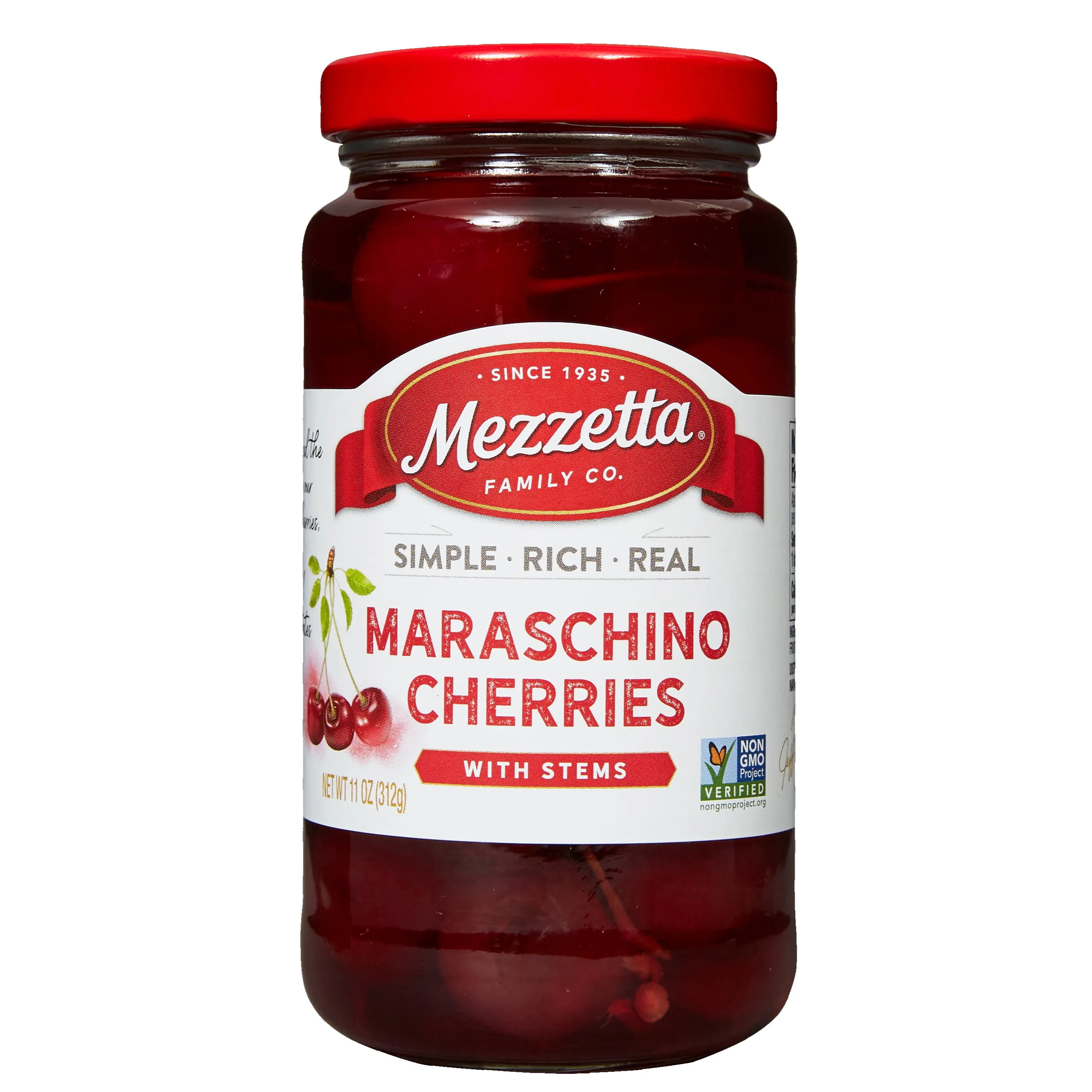 Mezzetta Maraschino Cherries with Stems, 11 oz Jar | Walmart (US)