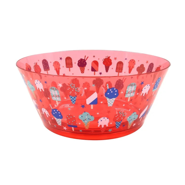 Popsicles and Ice Cream Cones Serving Bowl, Red, Patriotic by Way To Celebrate | Walmart (US)