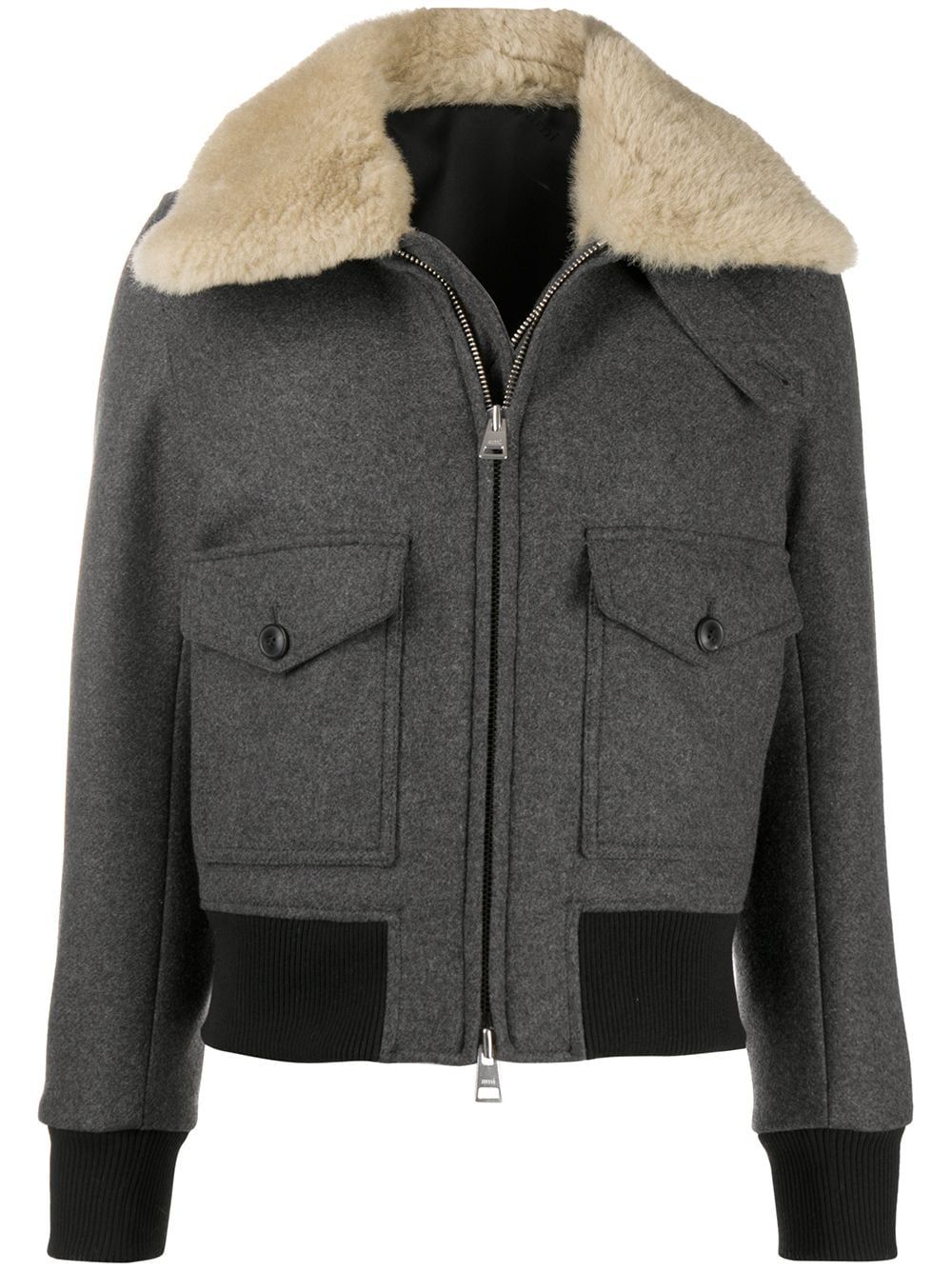 shearling-trimmed aviator jacket | Farfetch (UK)