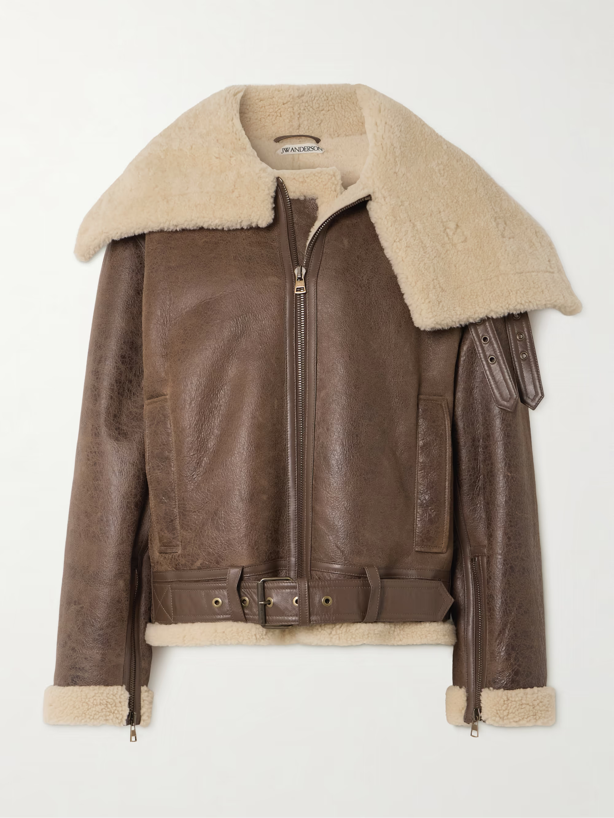 Oversized belted shearling jacket | NET-A-PORTER (UK & EU)