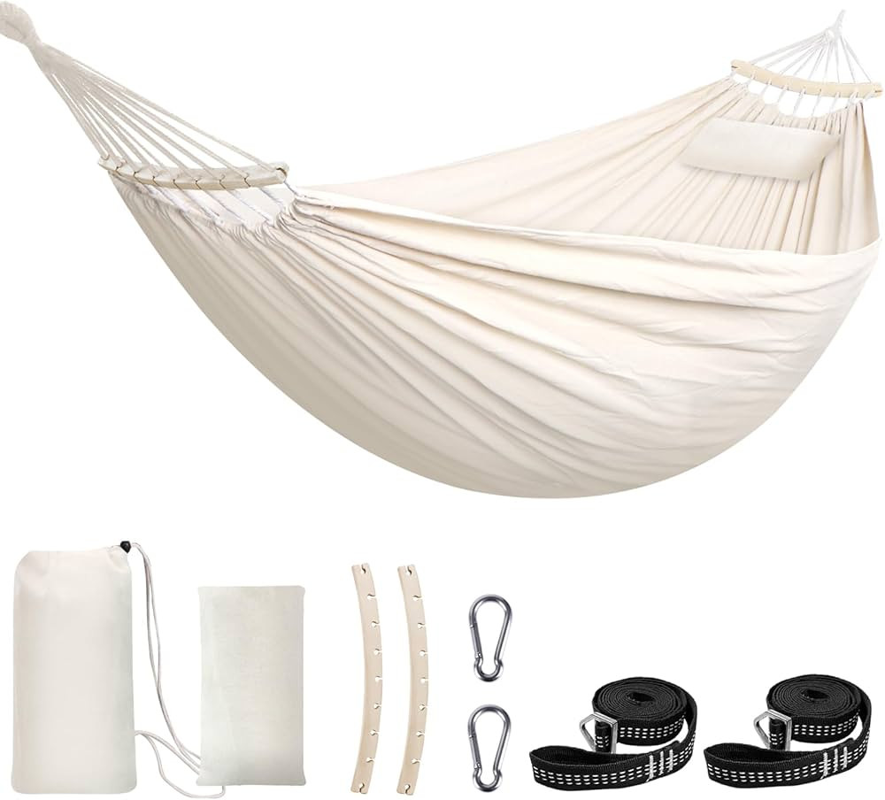 Chihee Cotton Hammock Large Soft Breathable Camping Hammock Holds Up to 660lbs Portable Tree Hamm... | Amazon (US)