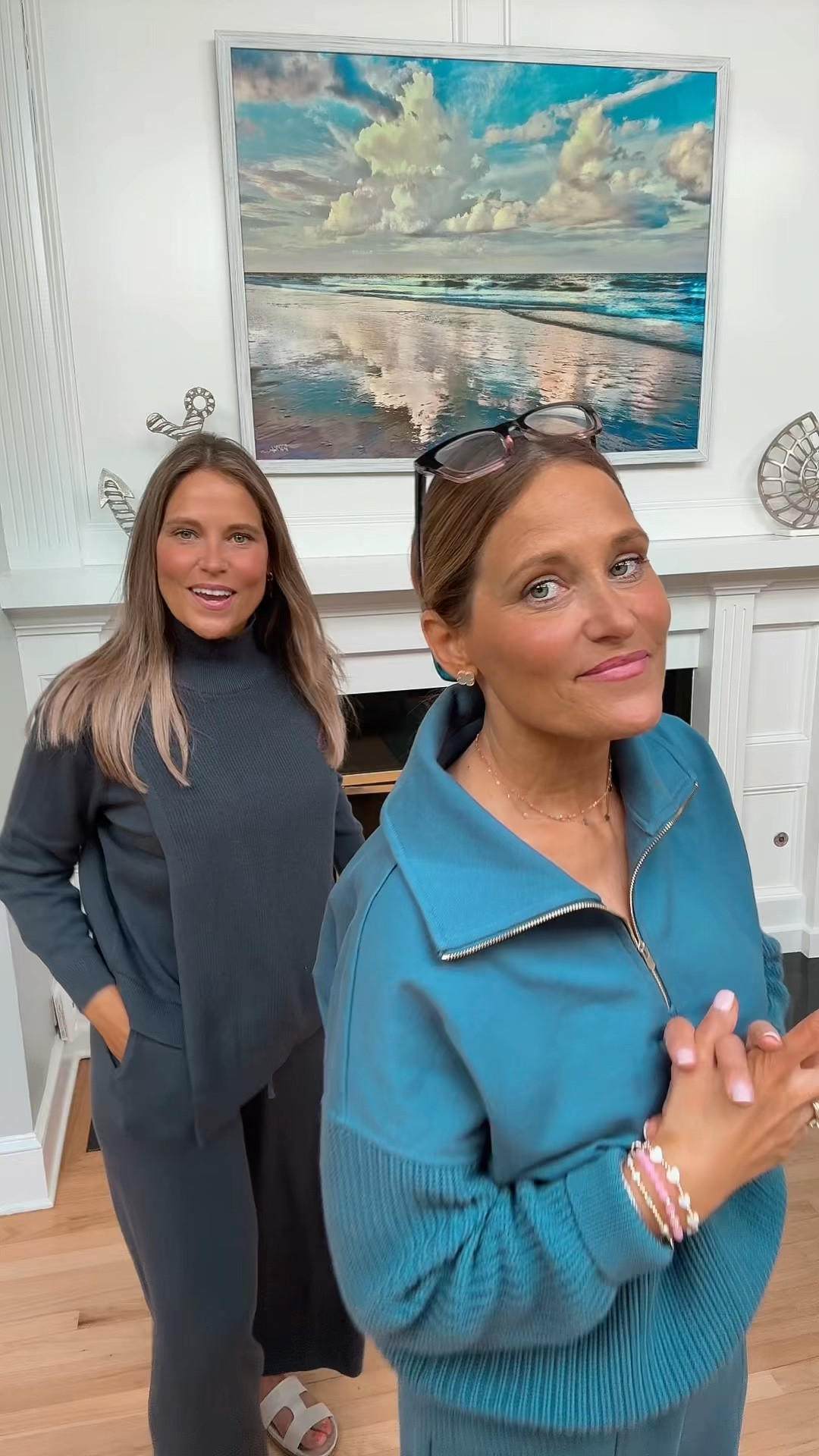 OOTM!!! Outfit of the morning! Love these beautiful sipping sets! Lounge wear at its finest! We are wearing size medium tops and medium bottoms. Shoes True to size. One sale now! One day onlyn 40% off one item and make this it! And 30% off the rest!

#LTKmidsize #LTKVideo #LTKover40