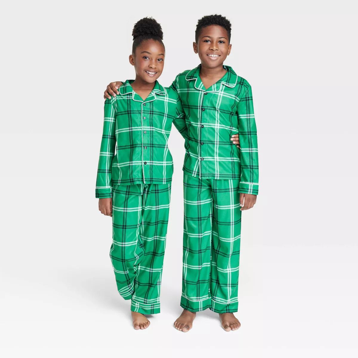 Kids' Plaid Matching Family Pajama Set - Wondershop™ Green | Target