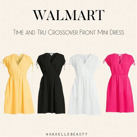 Walmart Time and Tru Crossover Front Mini Dress. 

#LTKPlusSize #LTKSeasonal #LTKFindsUnder50