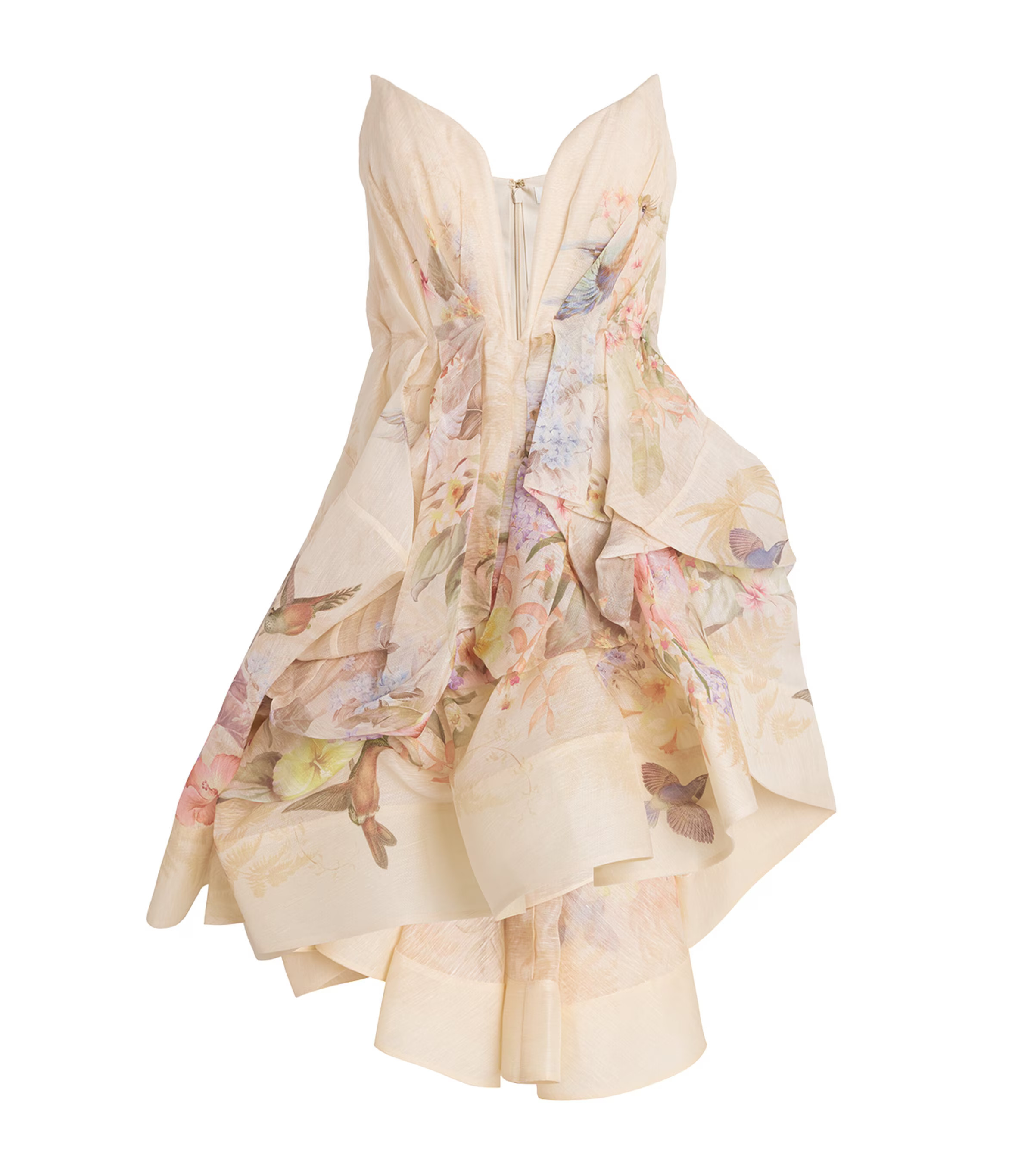 Zimmermann Linen-Silk Printed Mini Dress | Harrods (US)