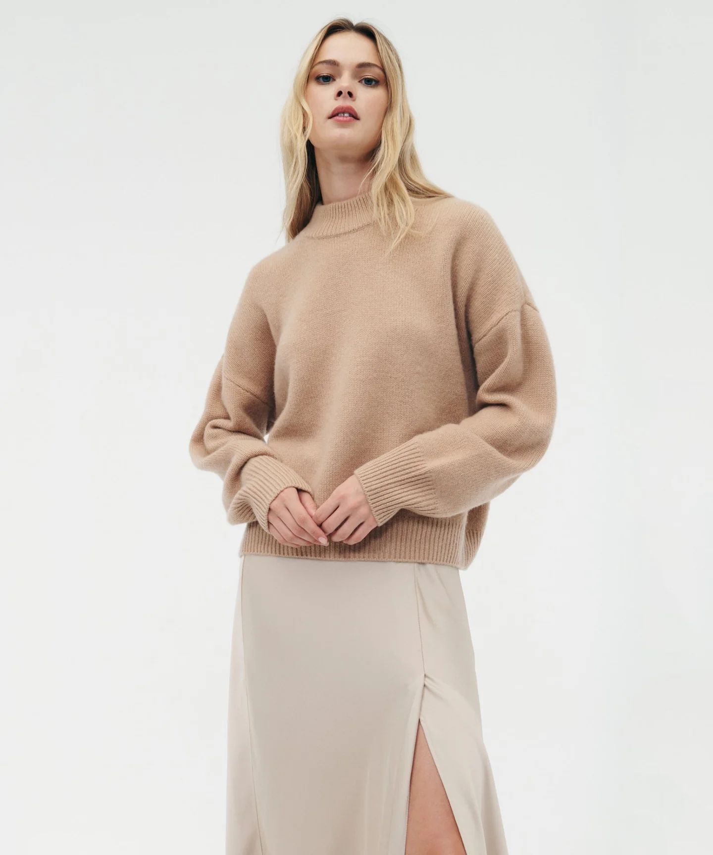 Super Luxe Cashmere Mockneck Sweater | NAADAM