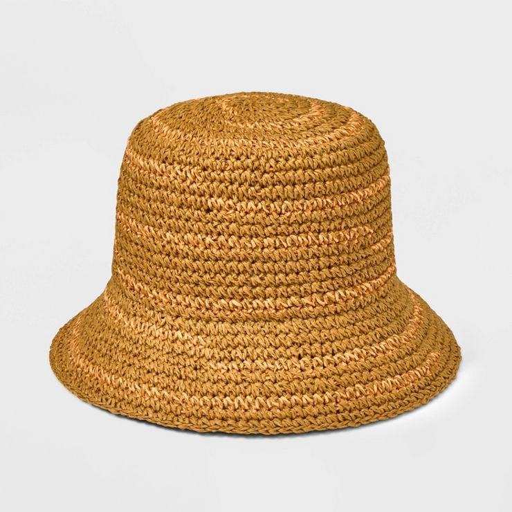 Striped Straw Bucket Hat - Universal Thread™ | Target