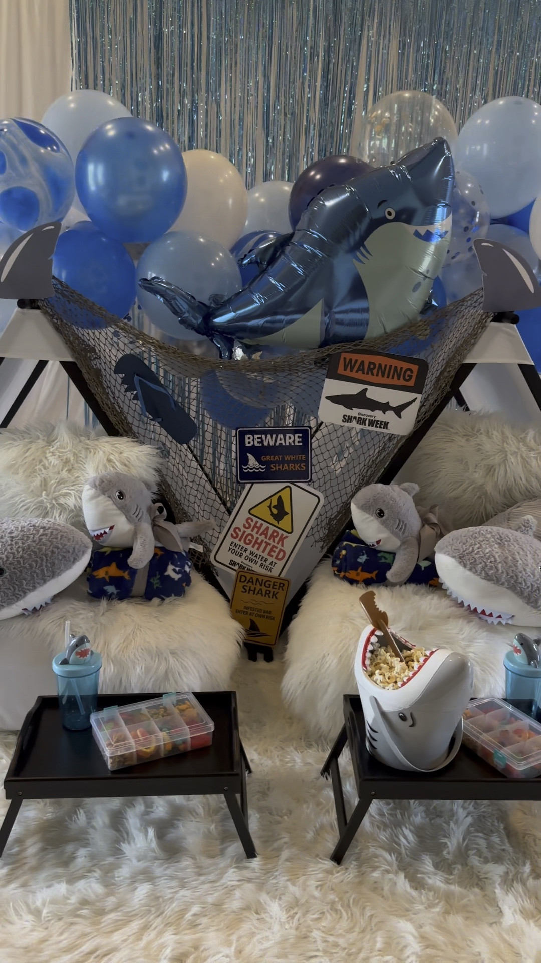 These Shark Week inspired shark sleepover tents are fun for the kids to lounge in over the weekend and would work perfectly for a shark themed party too! 

#LTKFind #LTKSeasonal