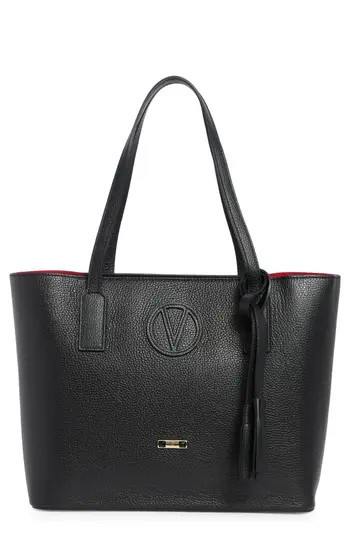VALENTINO BY MARIO VALENTINO Soho Medallion Leather Tote in Black at Nordstrom Rack | Nordstrom Rack