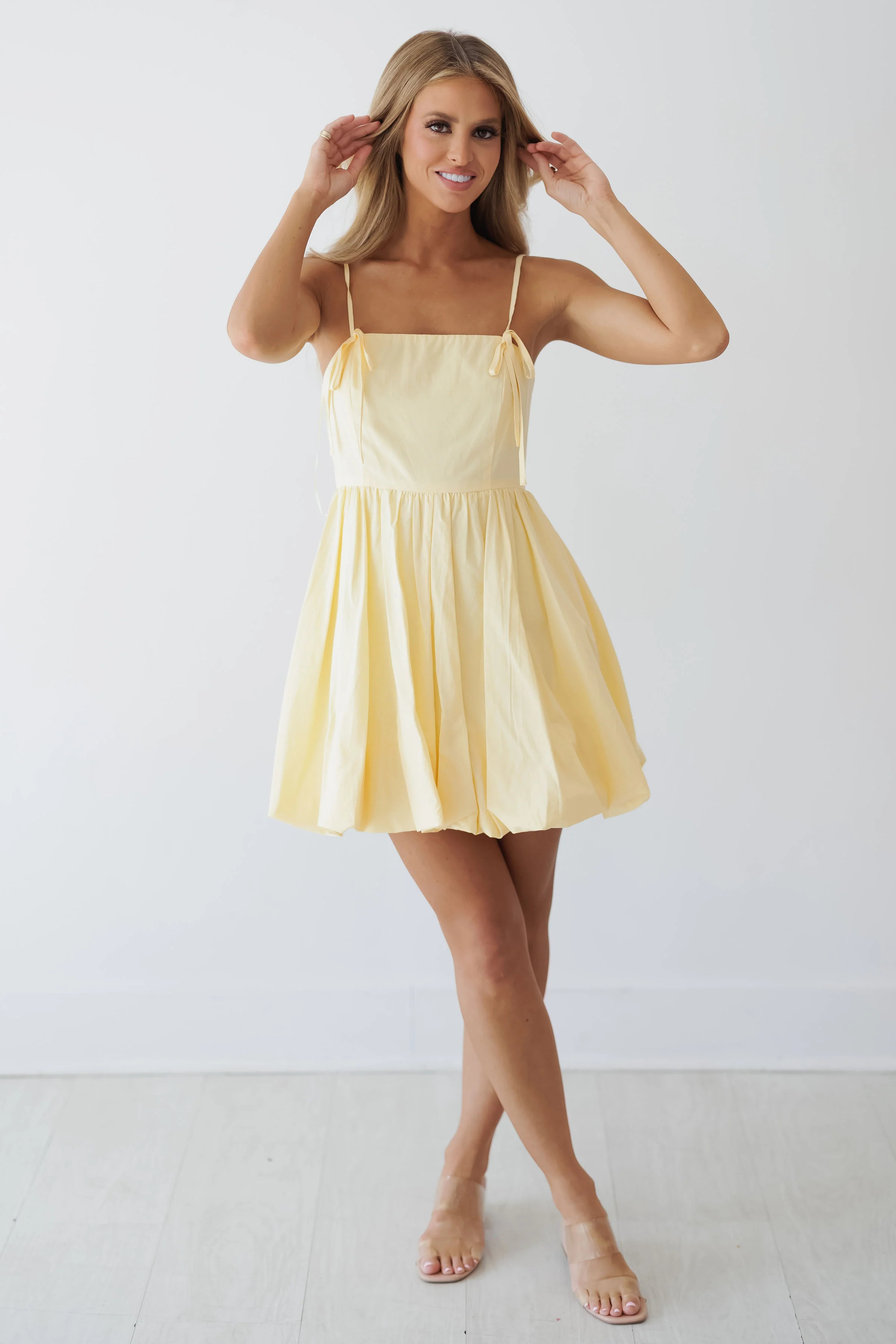 Kenley Mini Dress - Butter Yellow large | Landry Kate