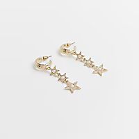 Silver faux pearl star drop earrings | River Island (UK & IE)