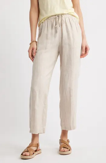 Easy Straight Leg Linen Pants | Nordstrom