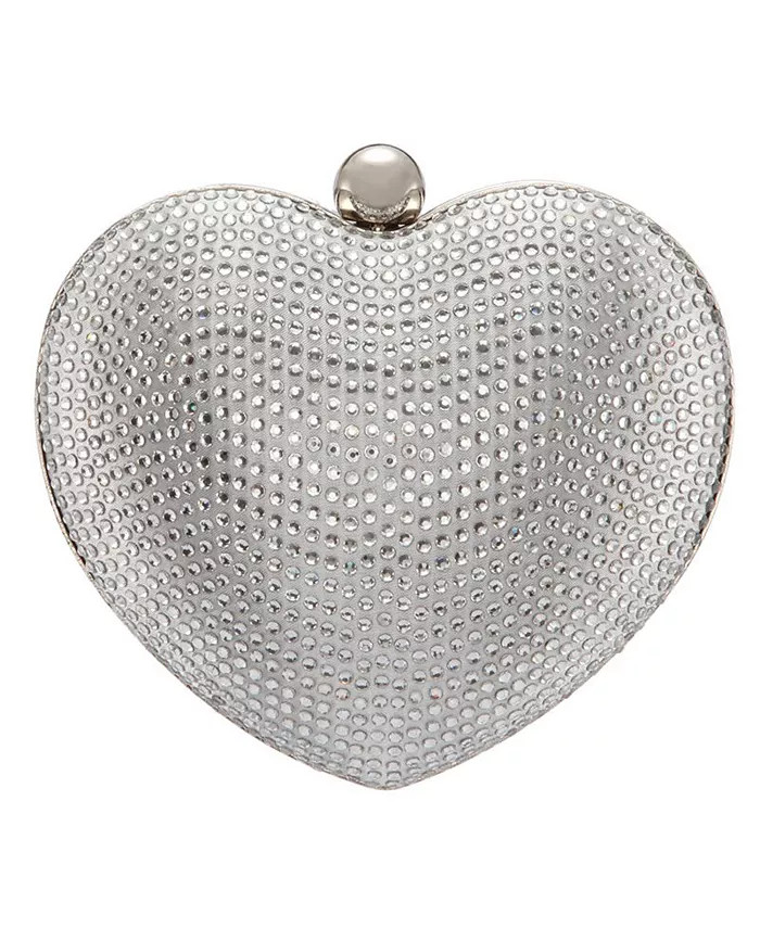 Amorie Crystal Embellished Heart Minaudiere Clutch | Macys (US)