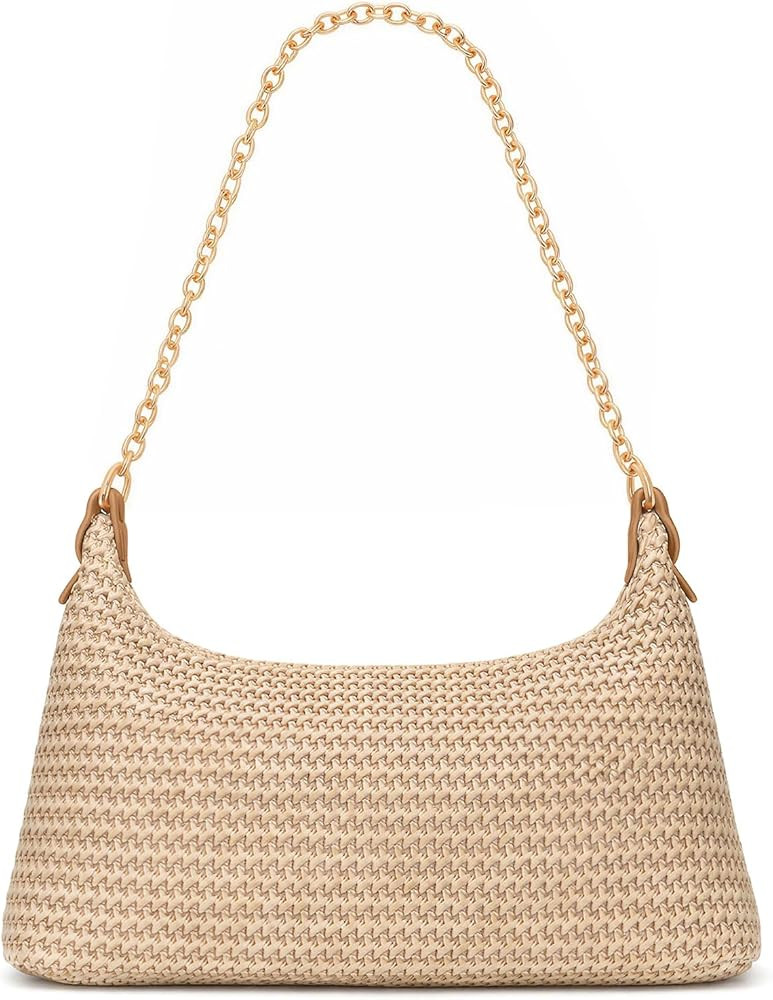 Beach Bags for Women Summer Straw Purse Boho Woven Shoulder Bag Crochet Purse Vacation Tote Handb... | Amazon (US)