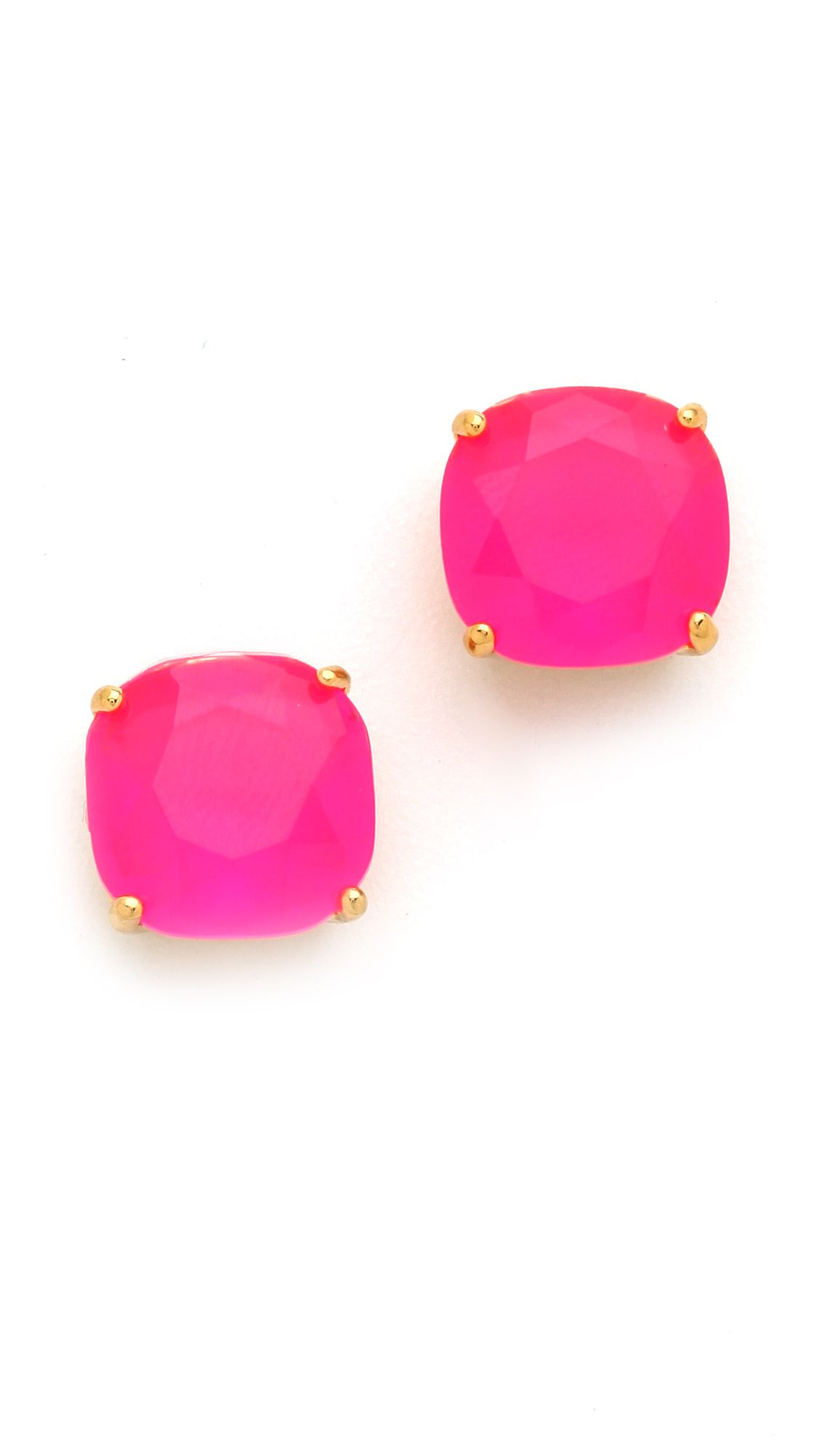 Kate Spade New York Small Square Stud Earrings - Flo Pink | Shopbop