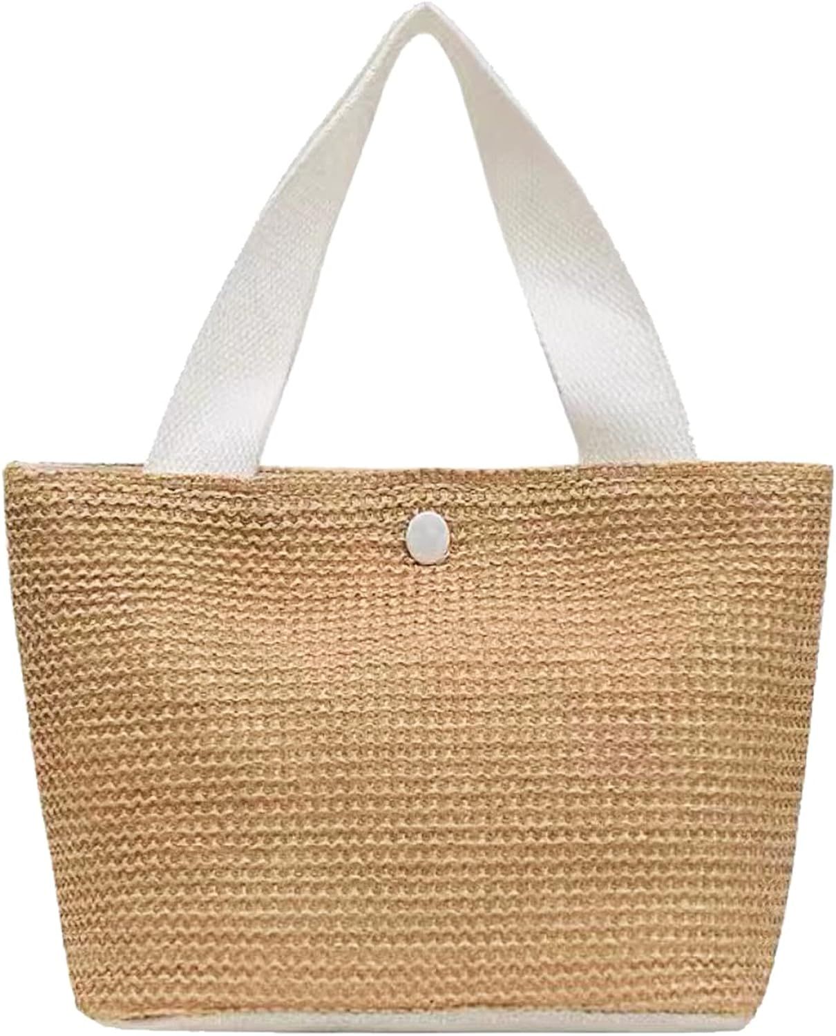 pfoosnd Straw Beach Bag,Women Hobo Summer Woven Large Handbags Straw Tote Bag with Lining Pockets... | Amazon (US)