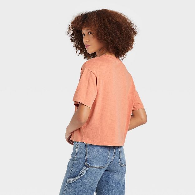 Women&#39;s Short Sleeve Boxy T-Shirt - Universal Thread&#8482; White L | Target