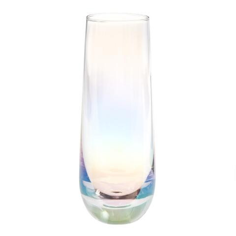 Iridescent Stemless Champagne Flutes Set of 4 | World Market