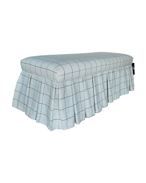 50x18 Box Pleated Bench With Storage | Furniture & Lighting | Marshalls | Marshalls