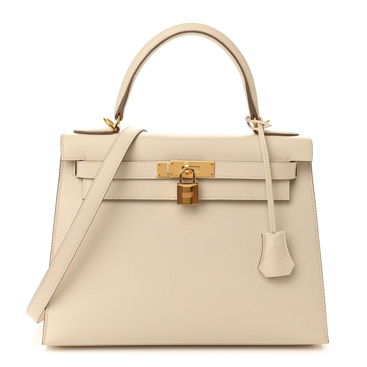 Epsom Kelly Sellier 28 Craie | FASHIONPHILE (US)