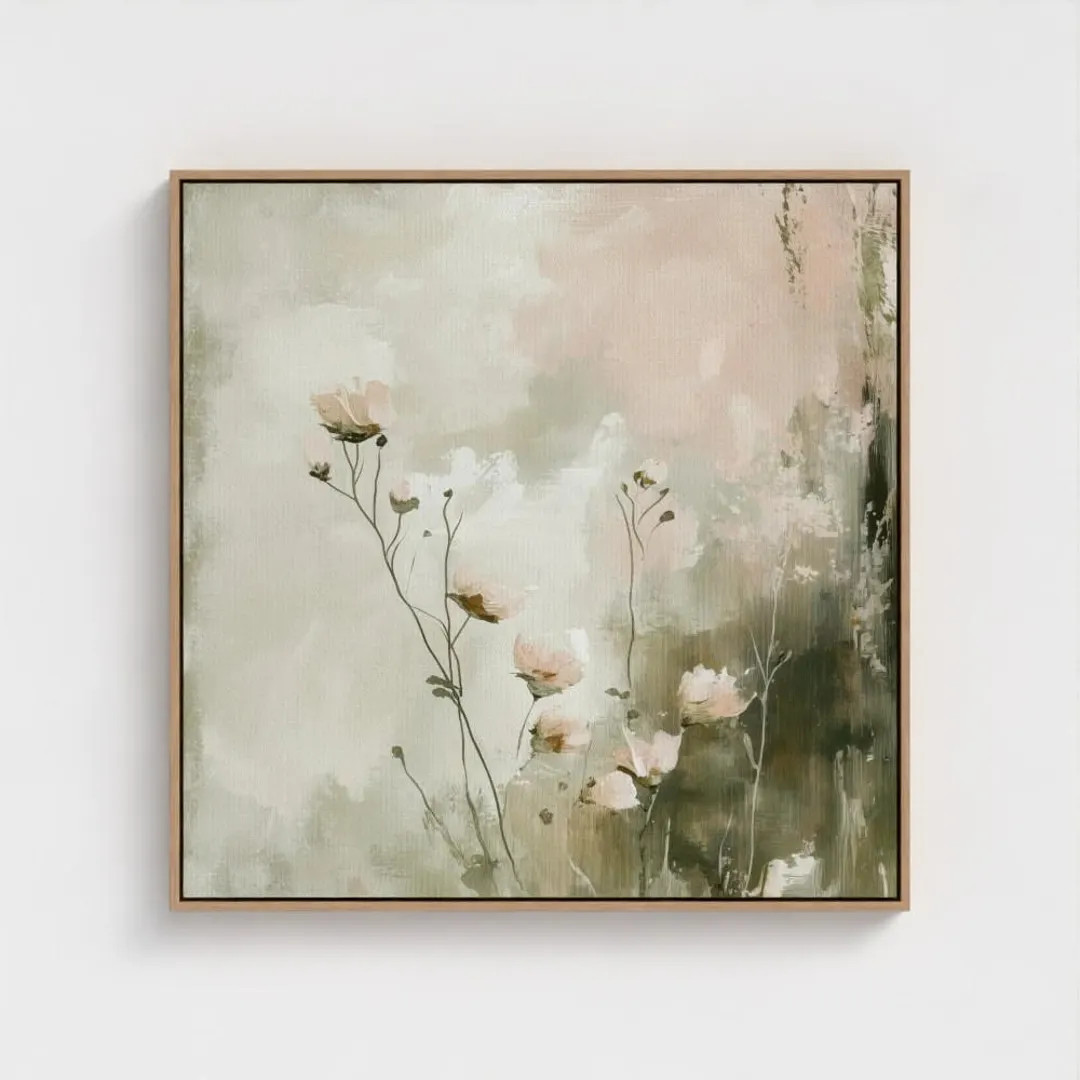 Botanical Canvas Print, Wildflower Wall Art, Sage Green Decor, Bedroom Nursery Art, Nature Lover ... | Etsy (US)
