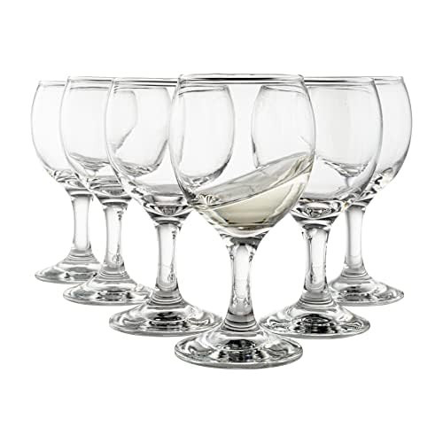 Vikko 5.5-Oz SMALL Wine Glasses, Set of 6 Beautiful Round Dessert Wine Glasses, Durable Stemmed Glass Dishwasher Safe Thick Base | Amazon (US)