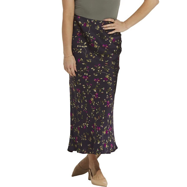 Women's DRESS FORUM Floral Satin Skirt Small Midnight Plum | Scheels