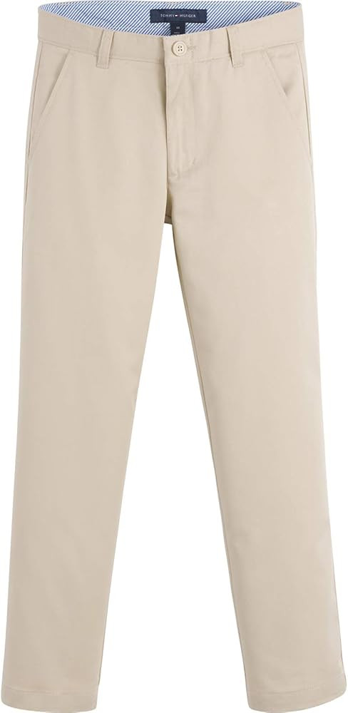 Tommy Hilfiger Boy's Flat Front Twill Blend Dress Pants | Amazon (US)