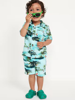 Printed Loop-Terry Shirt and Shorts Set for Toddler Boys | Old Navy (US)