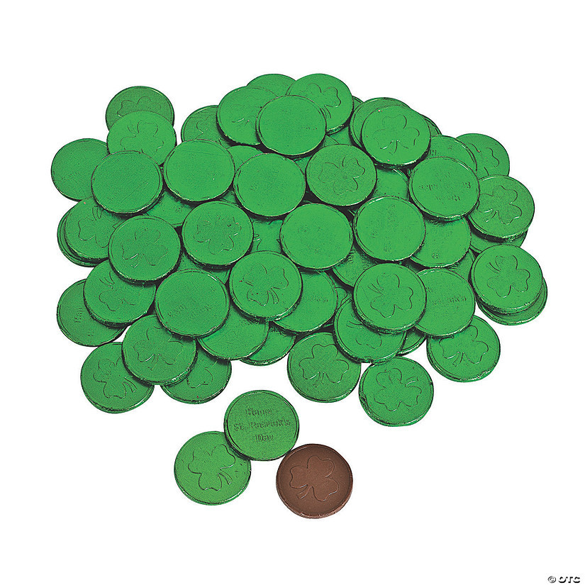 5 lbs. Bulk 380 Pc. St. Patrick’s Day Green Foil-Covered Chocolate Coins | Oriental Trading Company