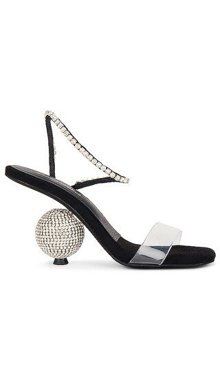 The-Hustle Sandal in Black Suede Silver | Revolve Clothing (Global)