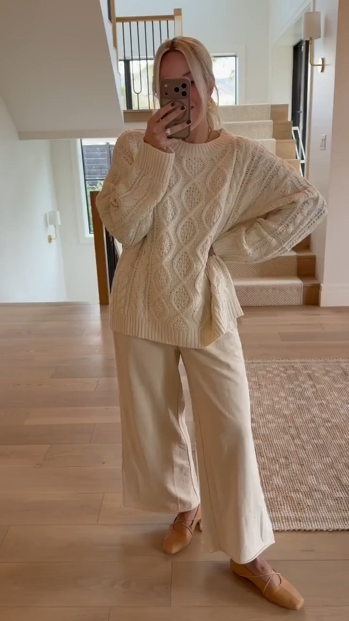 Sweater on sale for $19 and pants on sale for $32!