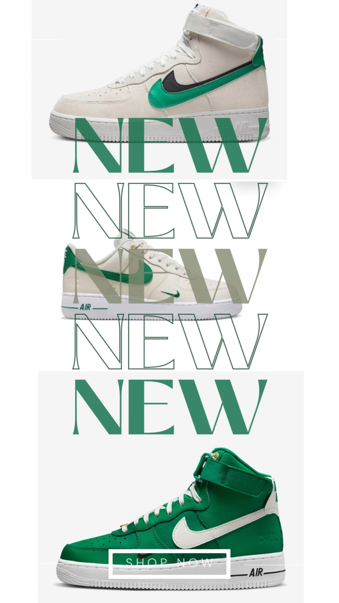 Feeling the green vibes 💚 
Ordered the middle pair in a 6.5 normally I do a 7 but I sized down half a size in these air forces

#LTKCyberweek #LTKshoecrush #LTKstyletip