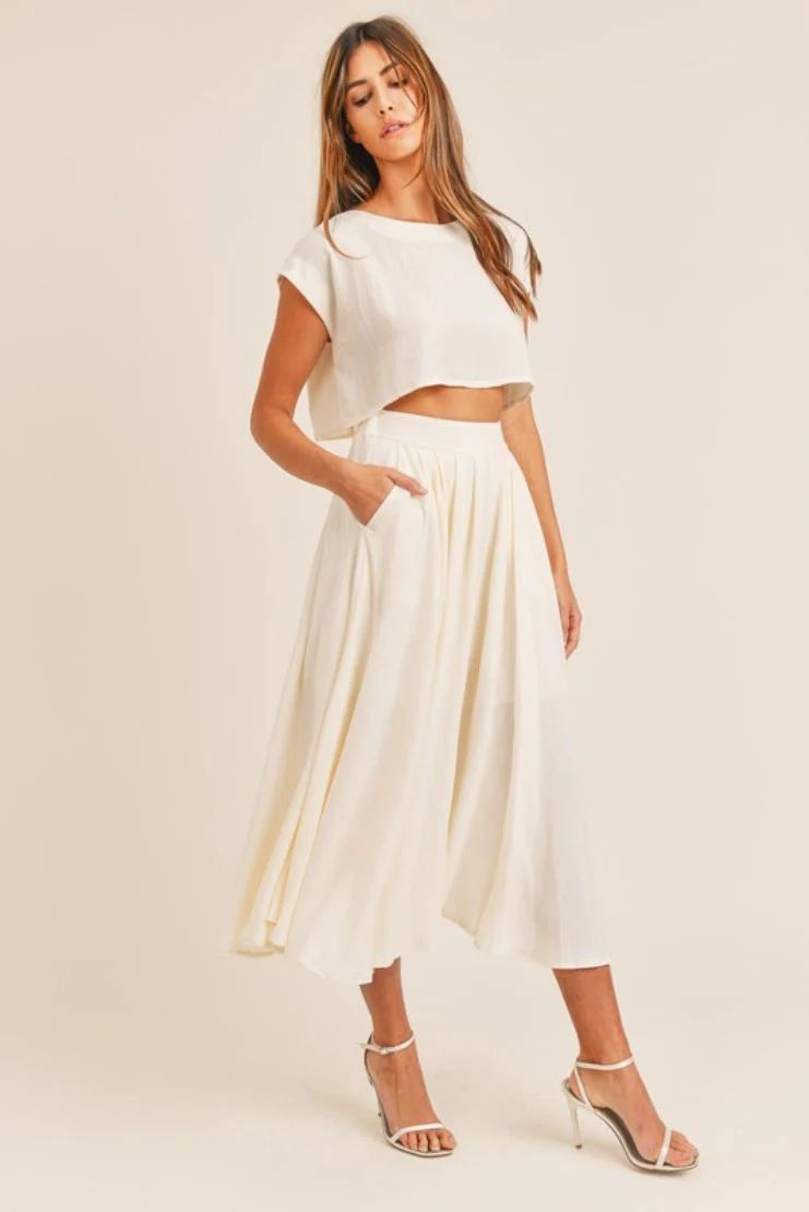 Lola Midi Skirt and Crop Top Set | Pippa & Pearl