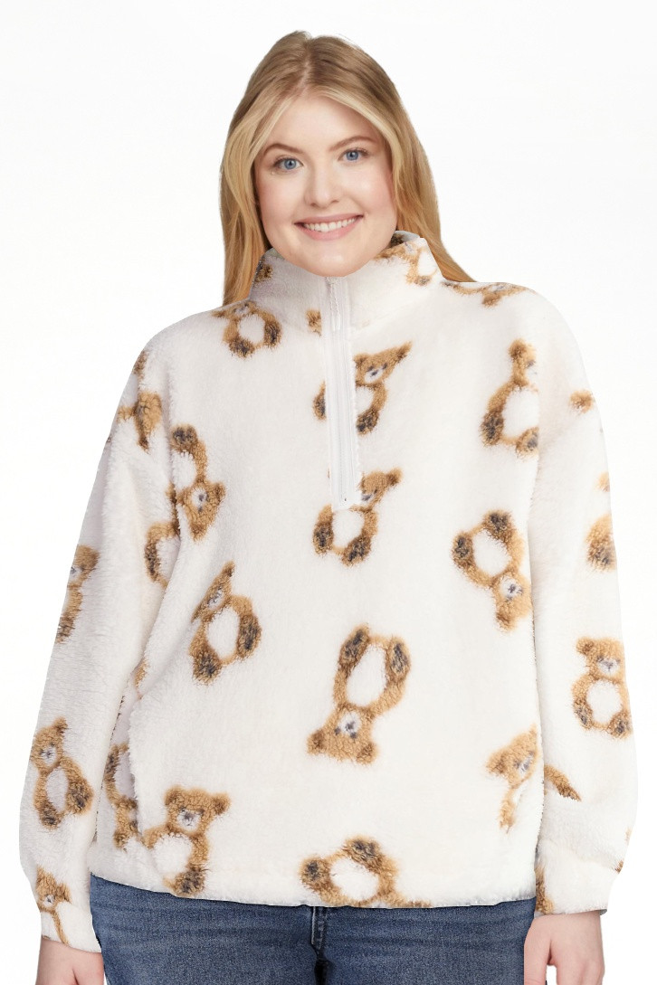 No Boundaries Plush Half-Zip Pullover, Women's | Walmart (US)