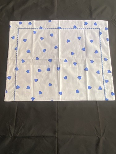 d porthault Vintage Blue Hearts Sham New In Cotton Percale 18 1/2 ‘ X 23’’  | eBay | eBay US