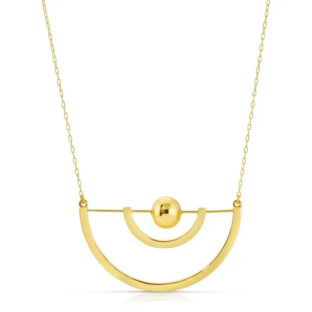 Michelle Campbell Jewelry Women's Global Orbit Necklace, Brass with 14k Yellow Gold Overlay | Walmart (US)