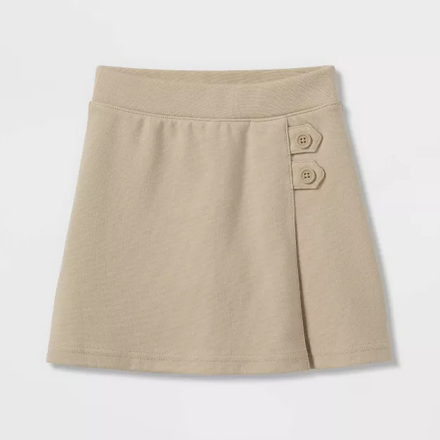 Toddler Girls' Pull-On Uniform Knit Skorts - Cat & Jack™ Khaki | Target